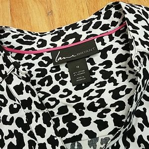 Lane Bryant size 14 Leopard print button down